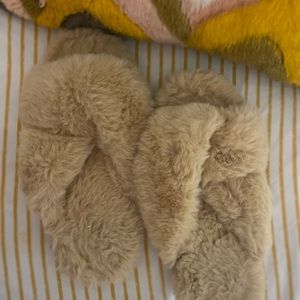 Fluffy house slippers